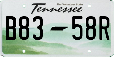 TN license plate B8358R