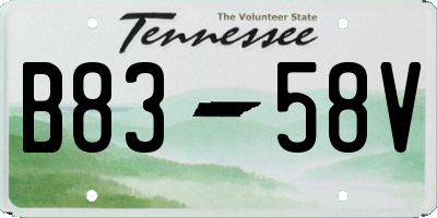 TN license plate B8358V