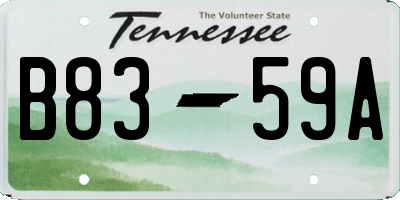 TN license plate B8359A
