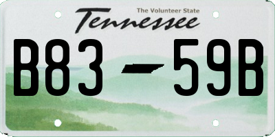 TN license plate B8359B