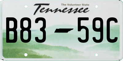 TN license plate B8359C