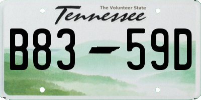 TN license plate B8359D