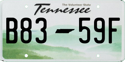 TN license plate B8359F