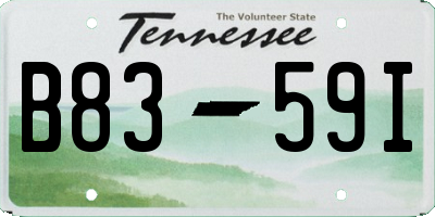 TN license plate B8359I