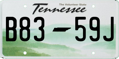 TN license plate B8359J