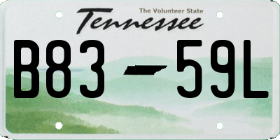 TN license plate B8359L