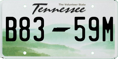 TN license plate B8359M