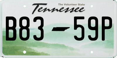 TN license plate B8359P