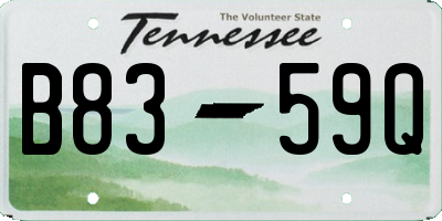 TN license plate B8359Q