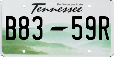 TN license plate B8359R