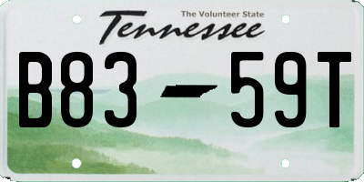 TN license plate B8359T