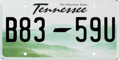 TN license plate B8359U
