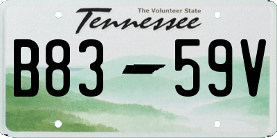 TN license plate B8359V