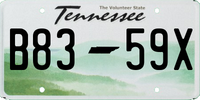 TN license plate B8359X