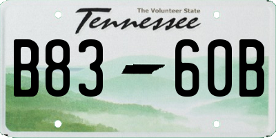 TN license plate B8360B