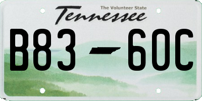 TN license plate B8360C