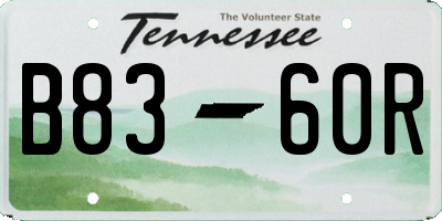 TN license plate B8360R