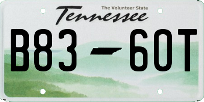 TN license plate B8360T