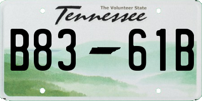 TN license plate B8361B