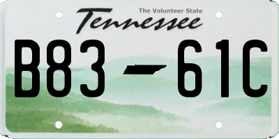 TN license plate B8361C