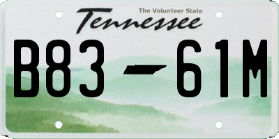 TN license plate B8361M