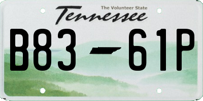 TN license plate B8361P