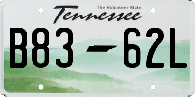 TN license plate B8362L