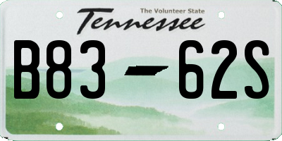 TN license plate B8362S