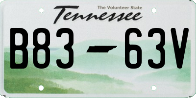 TN license plate B8363V