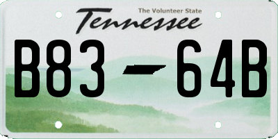 TN license plate B8364B