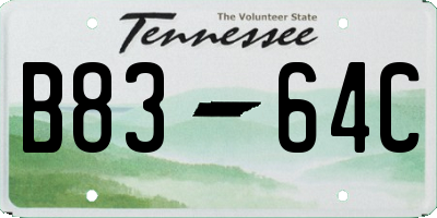 TN license plate B8364C