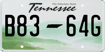 TN license plate B8364G
