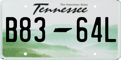 TN license plate B8364L