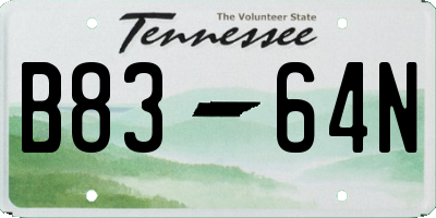 TN license plate B8364N