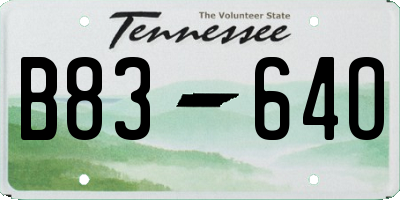 TN license plate B8364O
