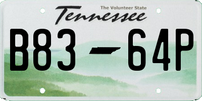 TN license plate B8364P
