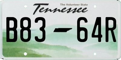 TN license plate B8364R