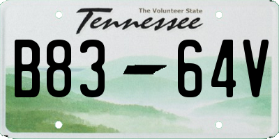TN license plate B8364V