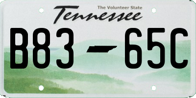 TN license plate B8365C