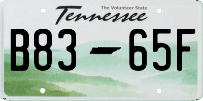 TN license plate B8365F