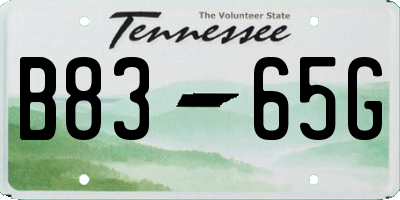 TN license plate B8365G