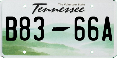 TN license plate B8366A