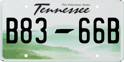TN license plate B8366B