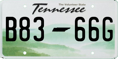 TN license plate B8366G