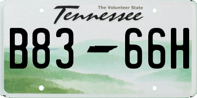 TN license plate B8366H