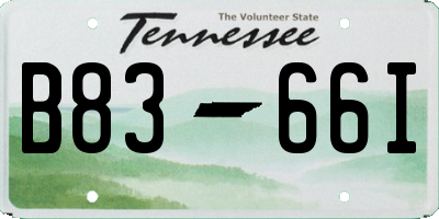 TN license plate B8366I
