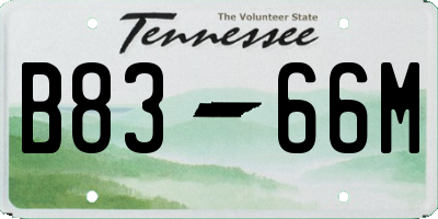 TN license plate B8366M
