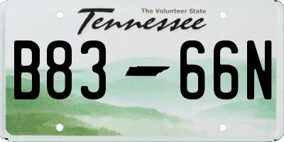 TN license plate B8366N