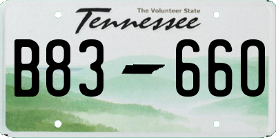 TN license plate B8366O