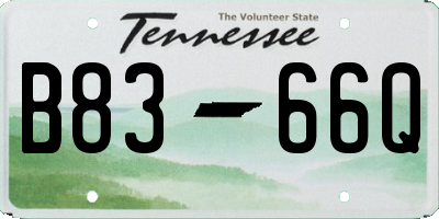 TN license plate B8366Q